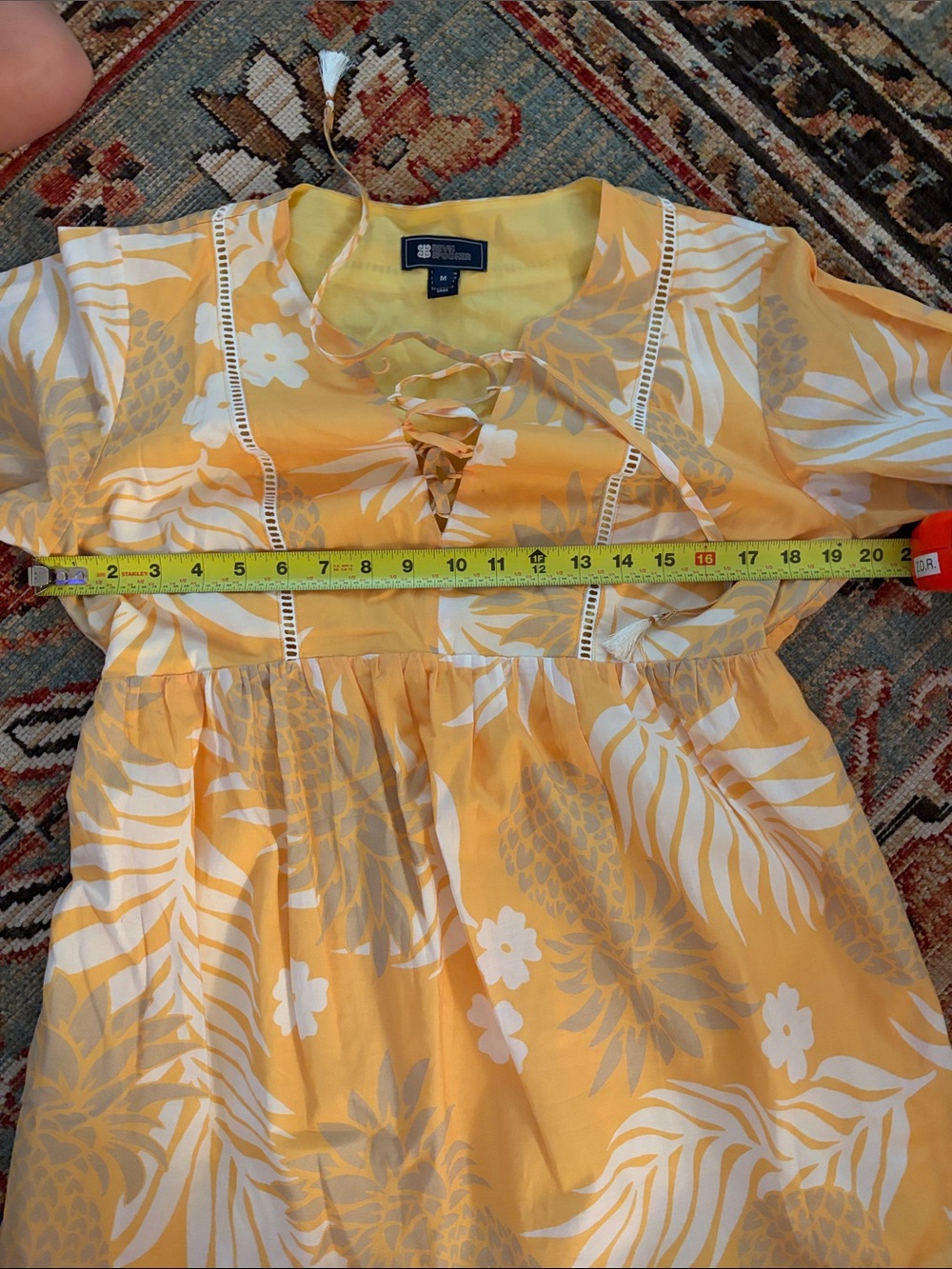 Reyn Spooner Yellow Tropical Print Maxi Dress - Picture 13 of 13